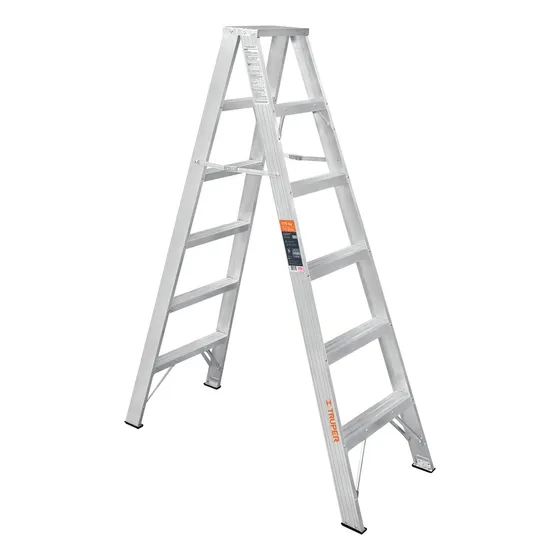 Escalera Doble De Tijera Truper® Tipo Ii, Aluminio, 10496 Color Aluminio