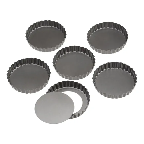 Tartaleta Desmontable 10 Cm Antiadherente Color Negro