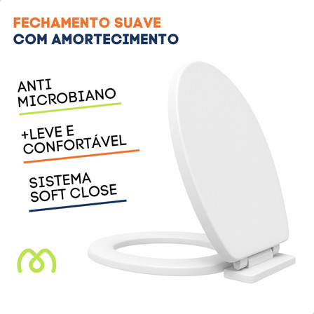 Assento Sanitário Tampa De Vaso Soft Close Amortecedor Redondo Oval Deca Celite Incepa Logasa Icasa Maeto Assento Sanitário Tampa De Vaso Soft Close Amortecedor Redondo Oval Deca Celite Incepa Logasa Icasa Maeto