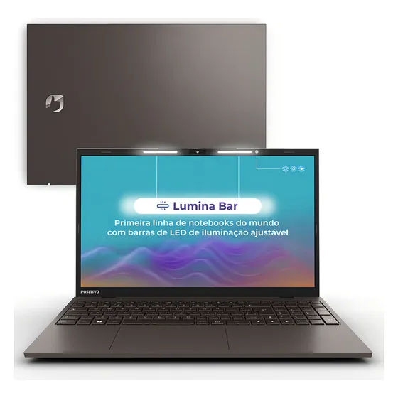 Notebook Positivo Vision i15 Core i5 11th, 16GB 512GB SSD, Lumina Bar, Tela 15" Full HD Antirreflexo, Linux - Cinza