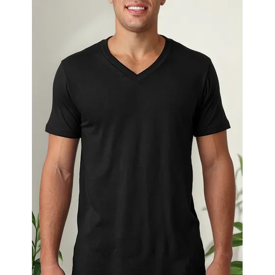 Camisetas Cuello En V En Colores - Algodón 180 Gramos Unisex