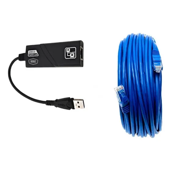 Adaptador Ethernet Usb 3.0 Rj45 Rede 10/100/1000 +cabo Grand