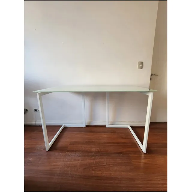 Escritorio Blanco De Vidrio