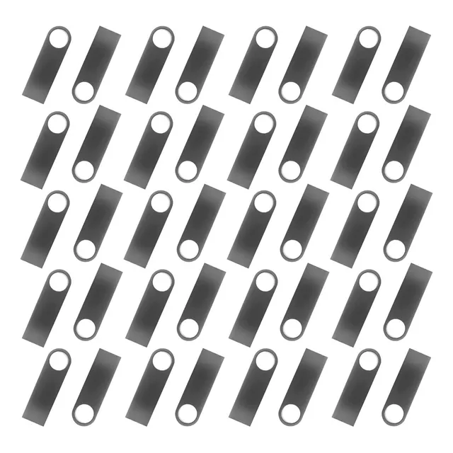 Kit De 100 Memoria Usb Metal Plata Bulk Suelta 16gb Color Plateado Liso