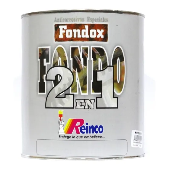 Fondo Anticorrosivo Reinco 2 En 1 Negro Galon