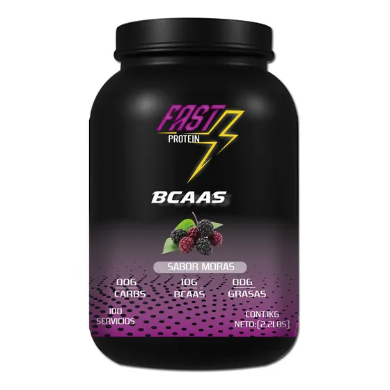 Aminoácidos Bcaas Fast Protein 1 Kg Sabores 100 Servicios Moras