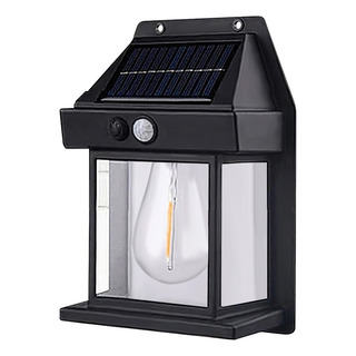 Farol Solar De Pared + Sensor Movimiento Luz Cálida Exterior Farol Solar De Pared + Sensor Movimiento Luz Cálida Exterior