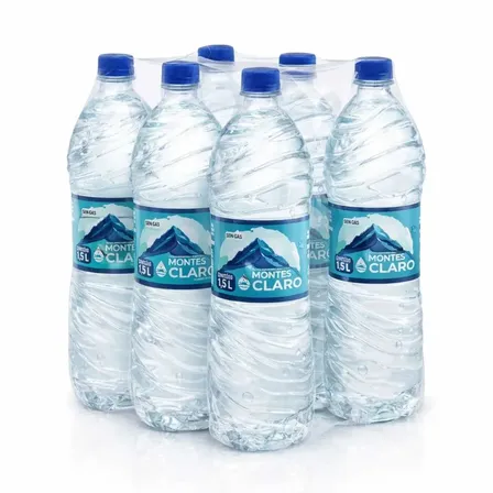 Água Mineral 1,5 Litro Sem Gás Montes Claro Natural Premium Fardo 6 Unidades