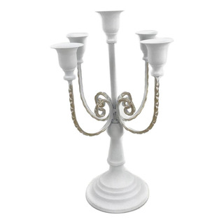 Portavelas De 5 Brazos Candelabro De Boda Mesa De Salón Portavelas De 5 Brazos Candelabro De Boda Mesa De Salón