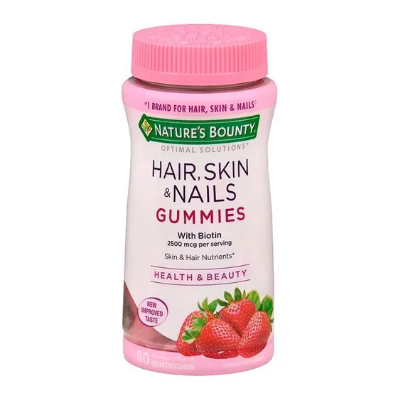 Natures Bounty Hair Skin Nails Gummies Suplemento X80 Local