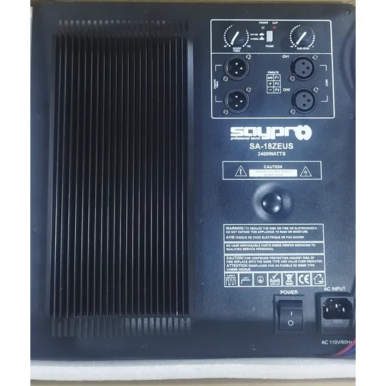 Amplificador Para Cajón 18 De 2400w Saypro Sa-18zeus-a