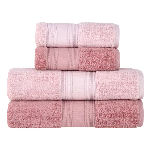Jogo De Toalhas Banho Atena E Rosto 4 Peças Rosa Buddemeyer