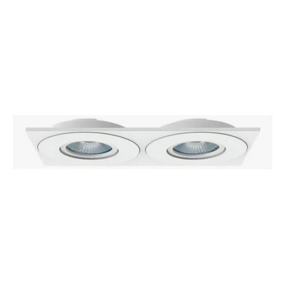 Spot Embutir Duplo Face Plana Dicróica Sistema Click Branco