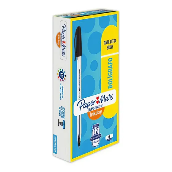 Esfero Kilometrico 100 Inkjoy - Unidad Color de la tinta Negro Color del exterior Negro