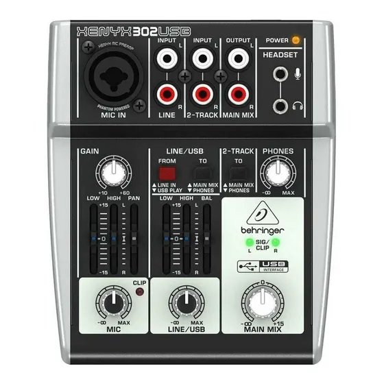 Behringer Xenyx 302usb Consola Mezclador Interfaz  Interface