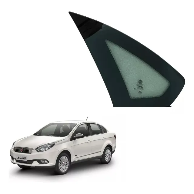 Vidro Lateral Fixo Fiat Gran Siena Lado Esquerdo