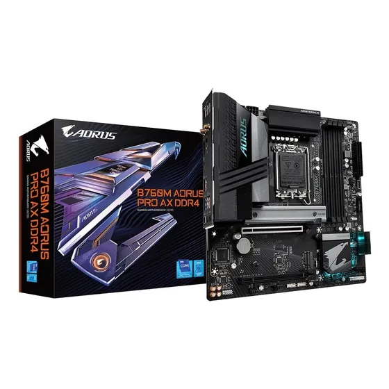 Placa Mãe Gigabyte B760m Aorus Pro Ax Matx Wi-fi Lga 1700 Cor Preto