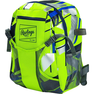 Mochila Para Beisbol Rawlings C/ Gancho, Verde/plateado/azul Mochila Para Beisbol Rawlings C/ Gancho, Verde/plateado/azul