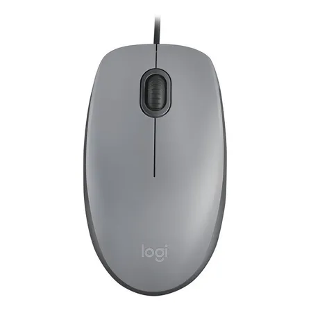 Mouse Alambrico Usb Logitech M110 Grey Silencioso Color Gris