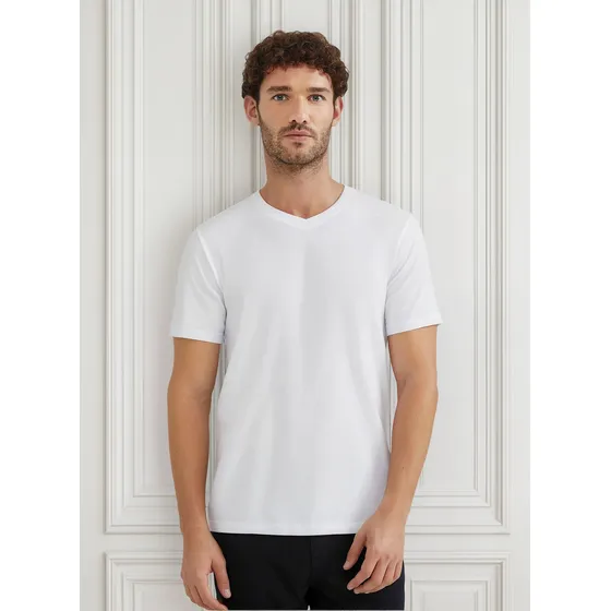 Camiseta Básica Masculina Modelo Flamé - N2k5