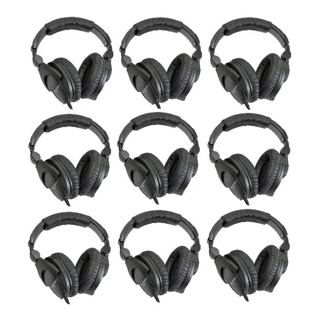 Paquete De 9 Audifonos Negros Sennheiser Para Monitoreo