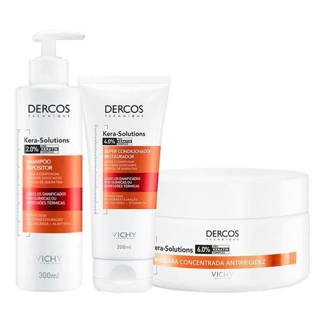 Kit Vichy Dercos Kera-solutions -sh300ml+cond200ml+másc200ml Kit Vichy Dercos Kera-solutions -sh300ml+cond200ml+másc200ml