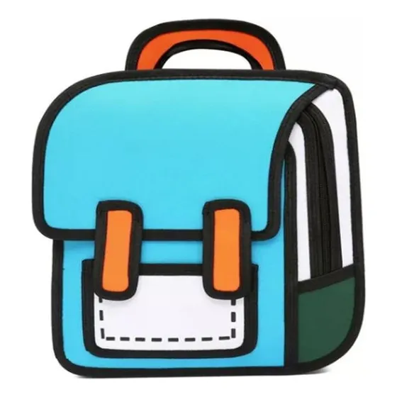 Bolso Mochila Colegio Caricatura Anime Retro Comic 3d