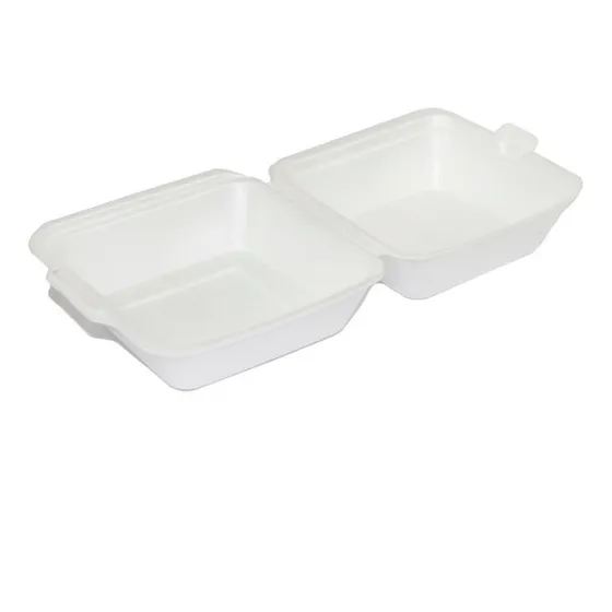 Estuche Térmico Telgopor Hamburguesa Con Tapa Bisagra X 100