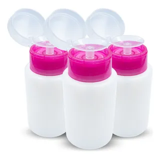 Kit 3 Porta Acetona PlĂĄstico Removedor Esmalte Dosador 160ml Kit 3 Porta Acetona PlĂĄstico Removedor Esmalte Dosador 160ml