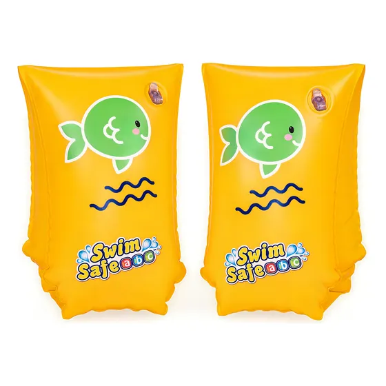 Manguitos Inflables Swim Safe Bestway Flotadores Infantiles Color Amarillo