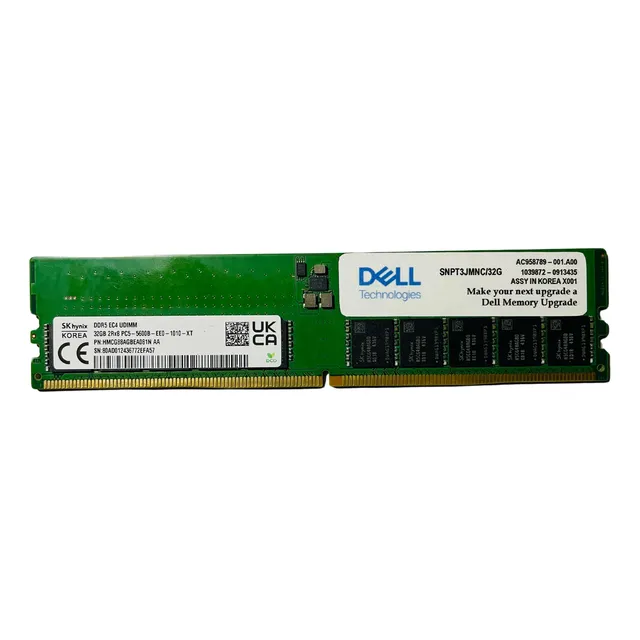 R14 Memoria Ram 32gb Ecc Ddr5 Snpt3jmnc Dell T160 T360