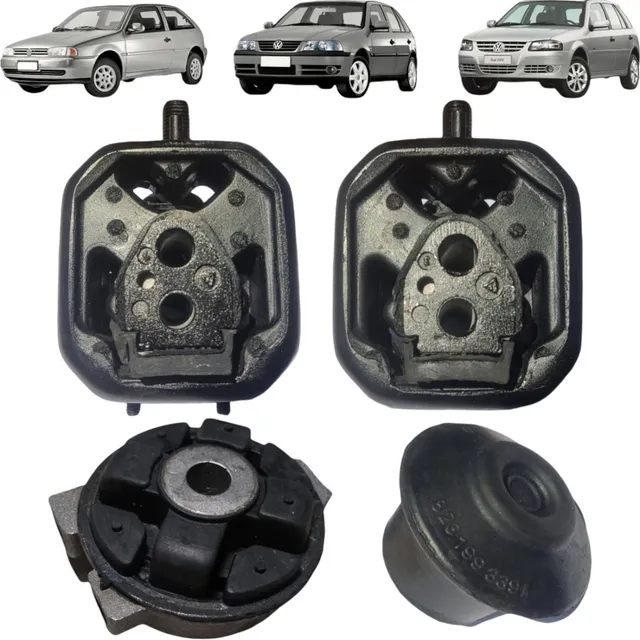 Kit Coxim Motor Câmbio Gol G2 G3 G4 Parati At - Mi 8v 16v 