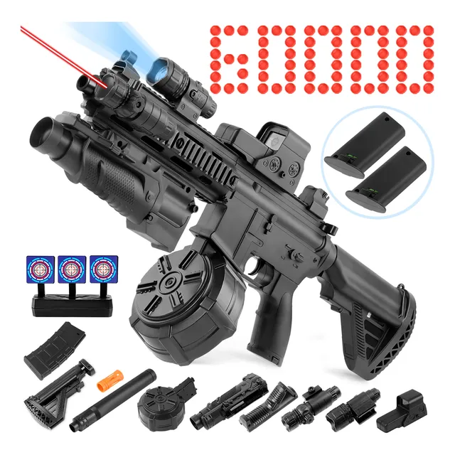 1:1 Pistola Hidrogel M416 Rifle Juguete Arma Láser 2 Batería