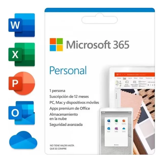 Microsoft Office 365 Personal Para 1 Usuario 1 Año