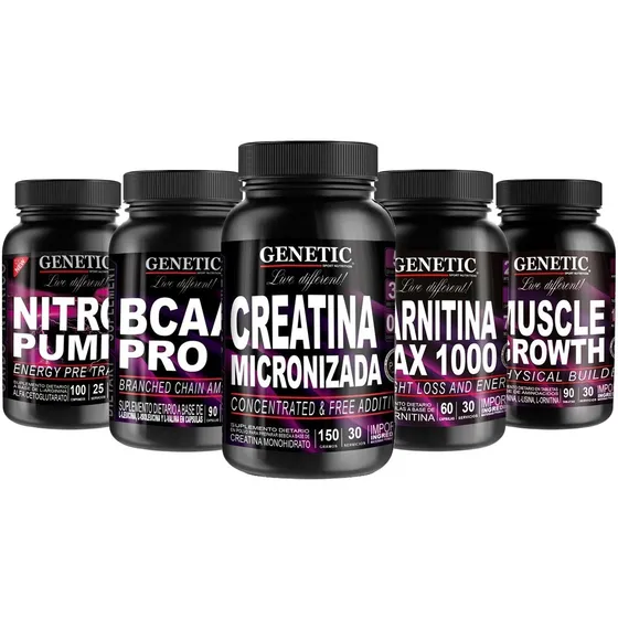 Anabol 5 Músculos Magros Creatinas Aminoácidos Bcaa Genetic Sabor Neutro