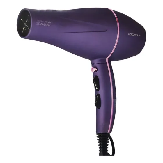 Secador de pelo Xion Xi-SE2400Pro, 2200 W, color violeta, profesional, 220 V