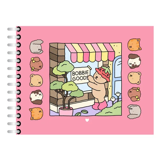 Cuaderno De Espiral Colorear Bobbie Goods 100 Hojas Rosa