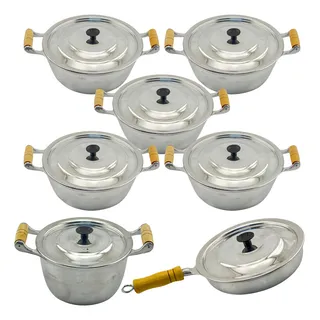 Conjunto Panela Frigideira Caldeirao AlumĂnio Grosso Fundido Conjunto Panela Frigideira Caldeirao AlumĂnio Grosso Fundido