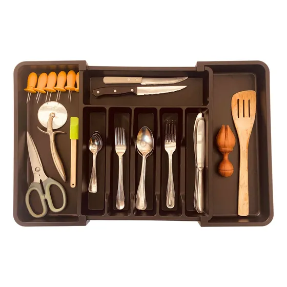 Organizador De Cubiertos De Cocina Extensible Y Extraible