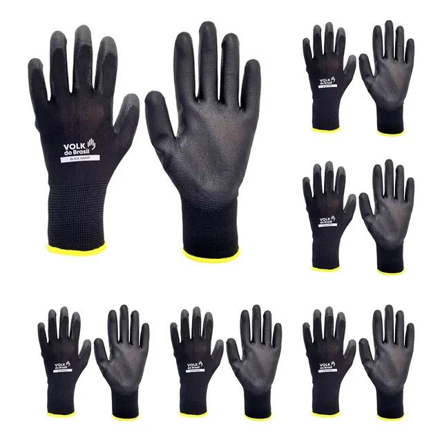 Kit C/ 10 Luva Mecânico Tátil Multitato Segurança Com Pu