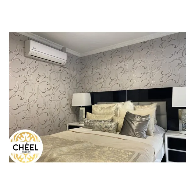 Papel Tapiz -  Papel De Colgadura Arabesco Recubrimiento Pvc