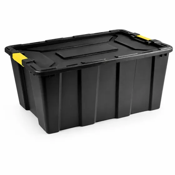 Caja Plástica Organizadora Baul 100 Litros Con Tapa Multiuso Contenedor Organizador Apilable Para Herramientas Bodega Garaje Closet Hogar Mudanza Klac Tools Market