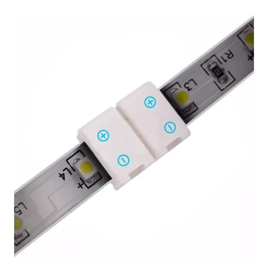 Conector Led Doble Hebilla Tira 5050 Rgb Monocromatica