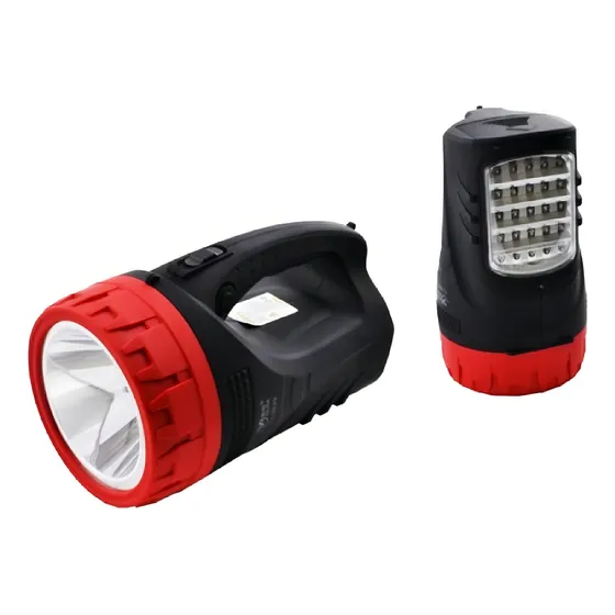 Linterna Y Luz De Emergencia Efolight - Electrocom - Color De La Linterna Negro Y Rojo. Color De La Luz Blanca