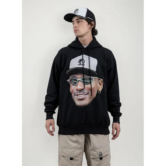 Blusa Moletom Face Michael Jordan Preta