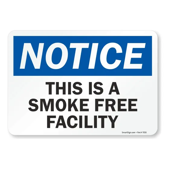 Lyle Seguridad Señal Legend  Aviso: Este Un Humo Ultima Azul