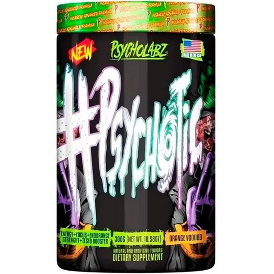 Psychotic Black 300g - Psycholabz Sabor Orange Voodoo