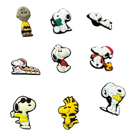 Pines Para Chanclas / Crocs Snoopy X 9 Und