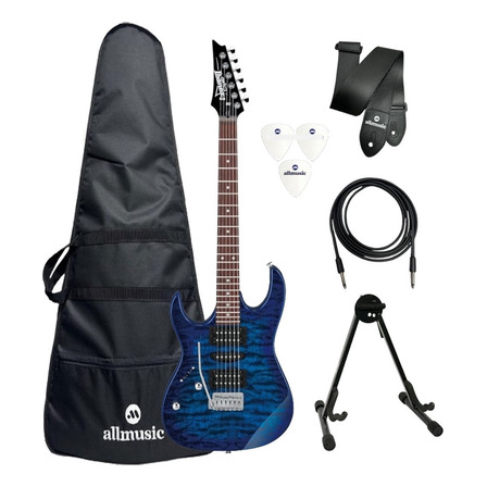 Kit Guitarra Ibanez Grx 70qa Canhota Tbb + Capa + Acessórios Kit Guitarra Ibanez Grx 70qa Canhota Tbb + Capa + Acessórios