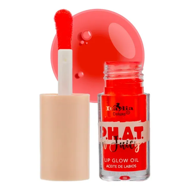 Lip Oil Gloss P.h.a.t Juicy Efecto Glossy Italia Deluxe Color That´s Hot